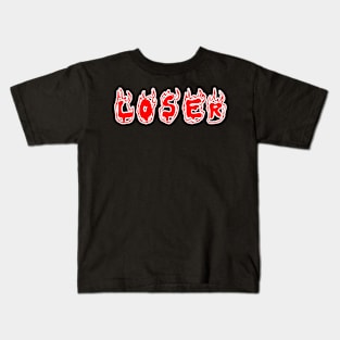 Loser red flames Kids T-Shirt